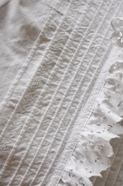 フランス 1900s 空虚な花と実とサーカス襞飾りのあるフリルレースブラウス アンティーク