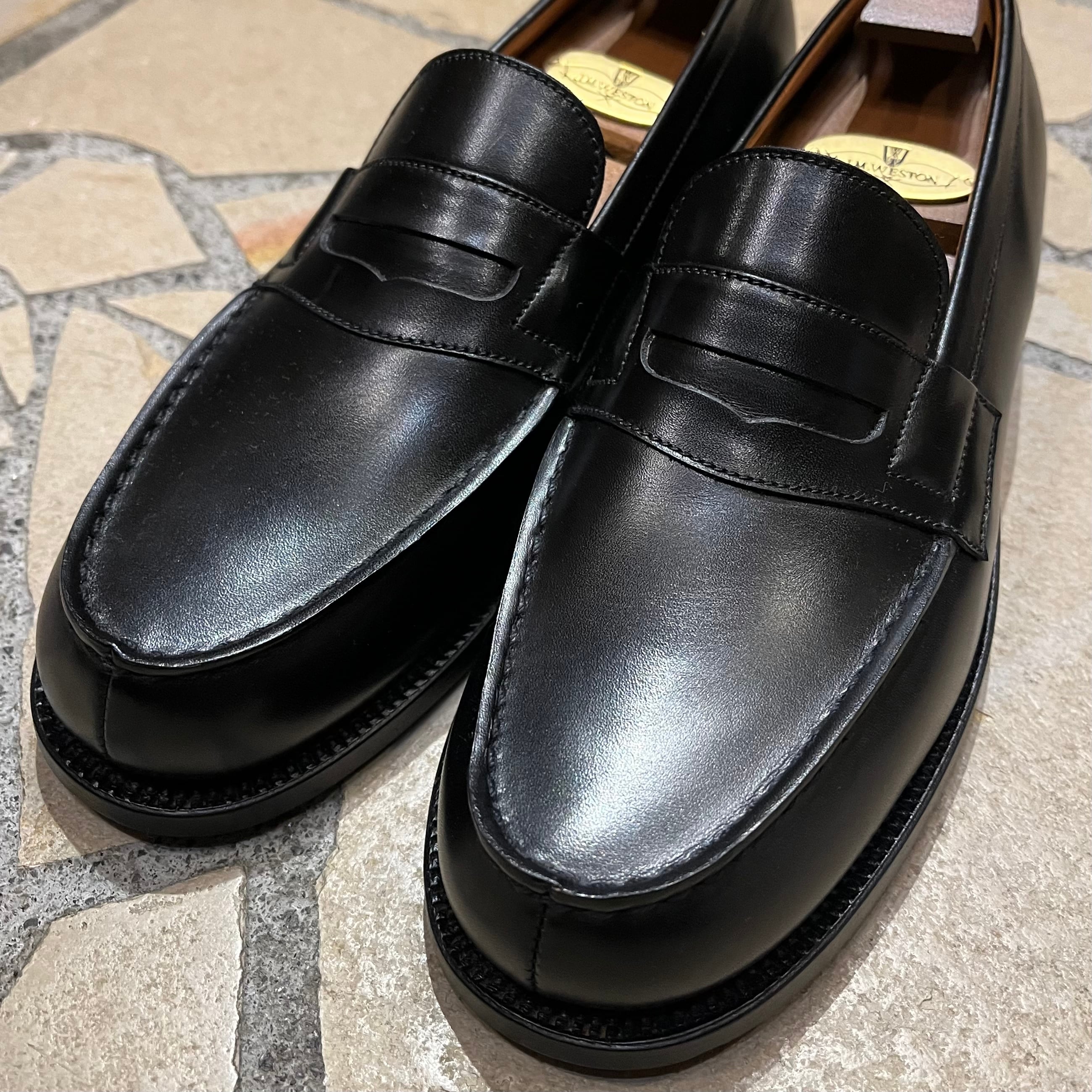 180J.M.WESTON LOAFER #180 TAN BRN +Shoetree - ドレス/ビジネス