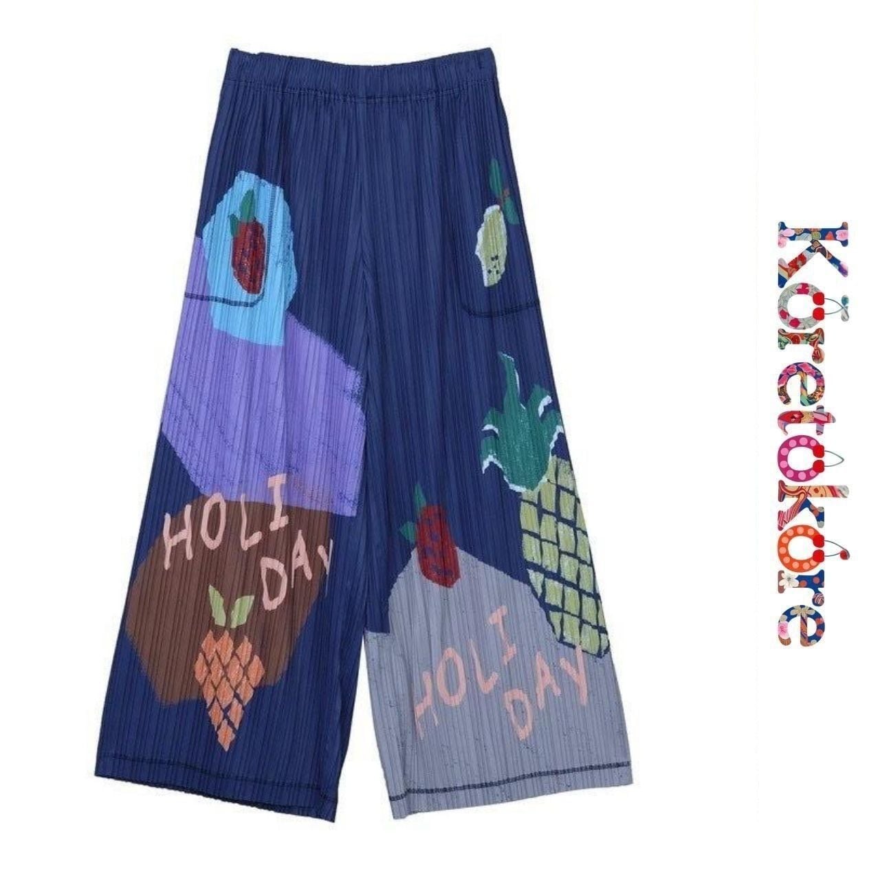 Holiday Art Pleated Wide Pants〈2color〉 A1122