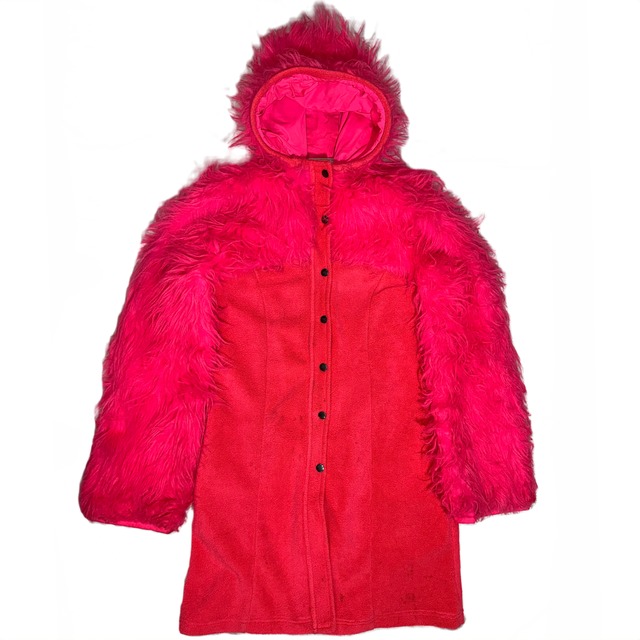 “Cyber dog” Pink shaggy coat