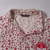 DRESS CODE INTERNATIONAL ドレスコードインターナショナル 総柄 半袖ポロシャツ 1/ホワイト レッド/ZOY