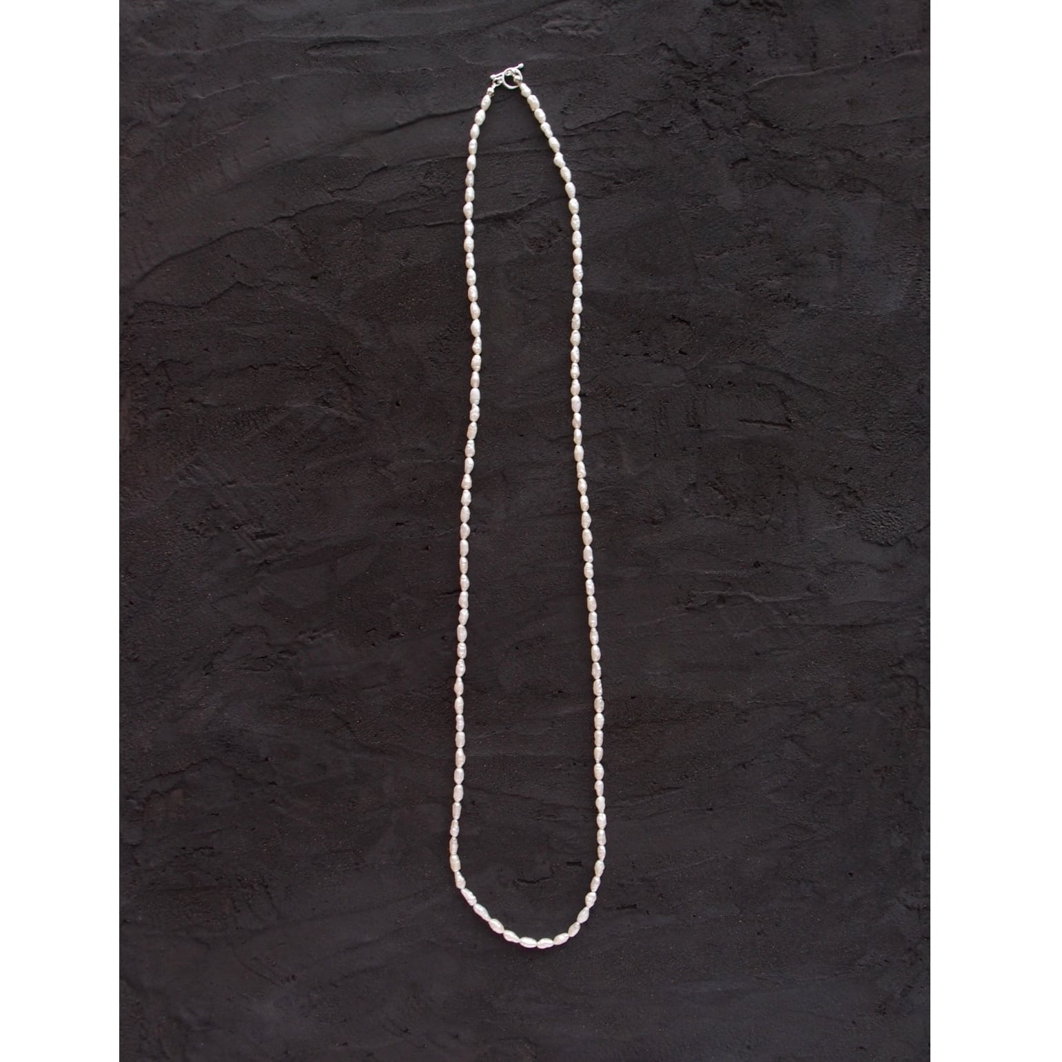 【SV】Rice Pearl Long Necklace /ライスパール ロングネックレス