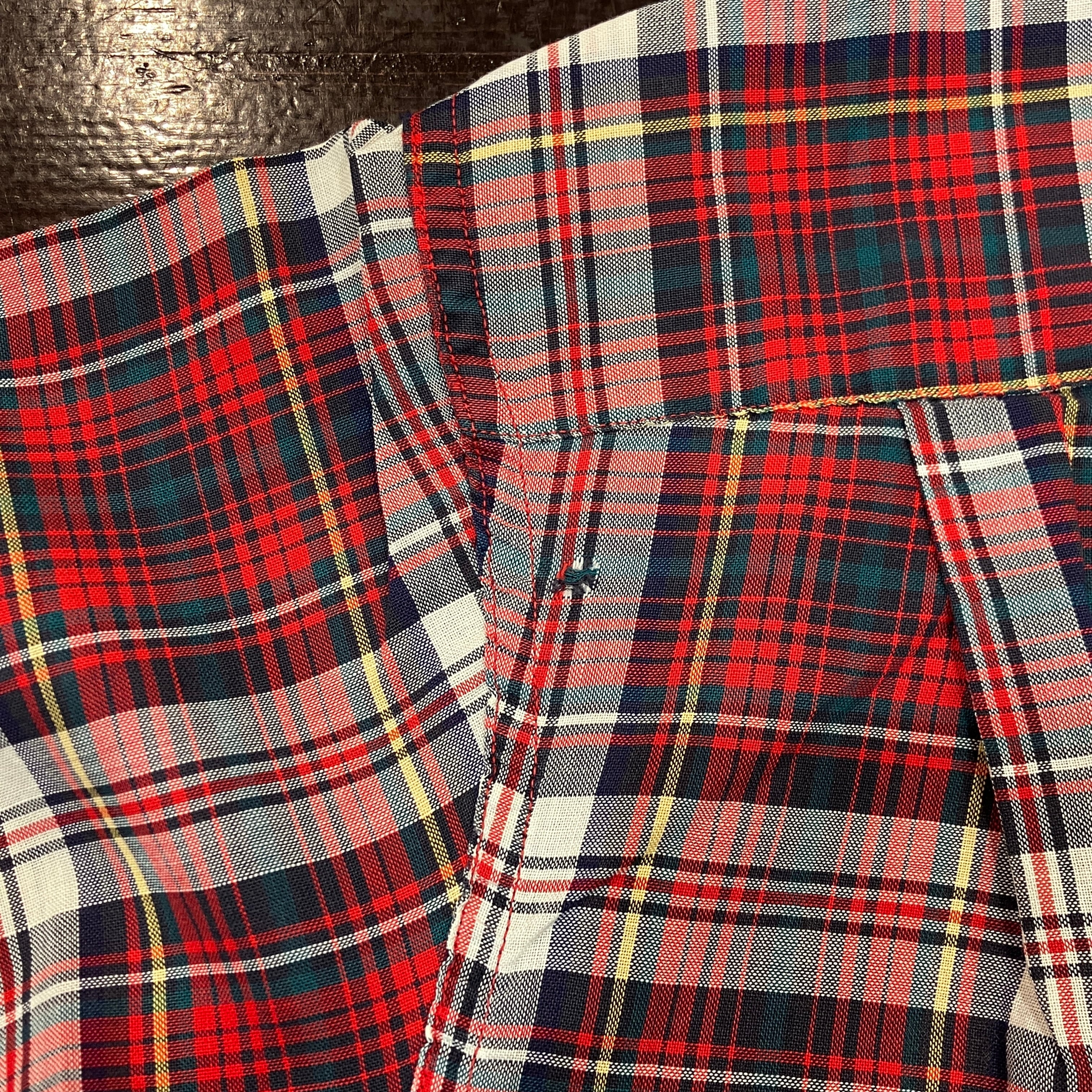 1960'S DONEGAL S/S COTTON RED CHECK SHIRT | safarionline