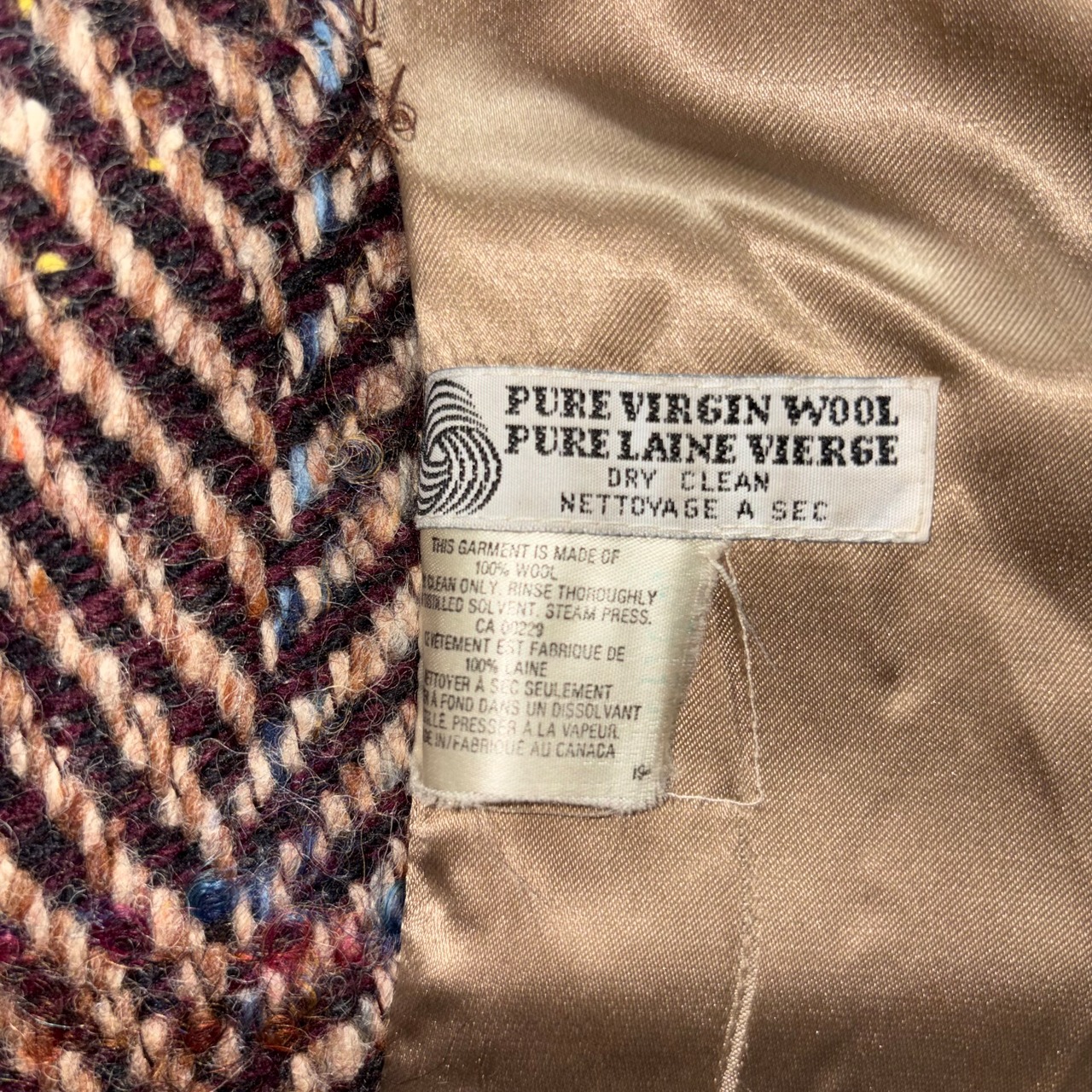 vintage AQUASCUTUM multicolor tweed balmacaan coat