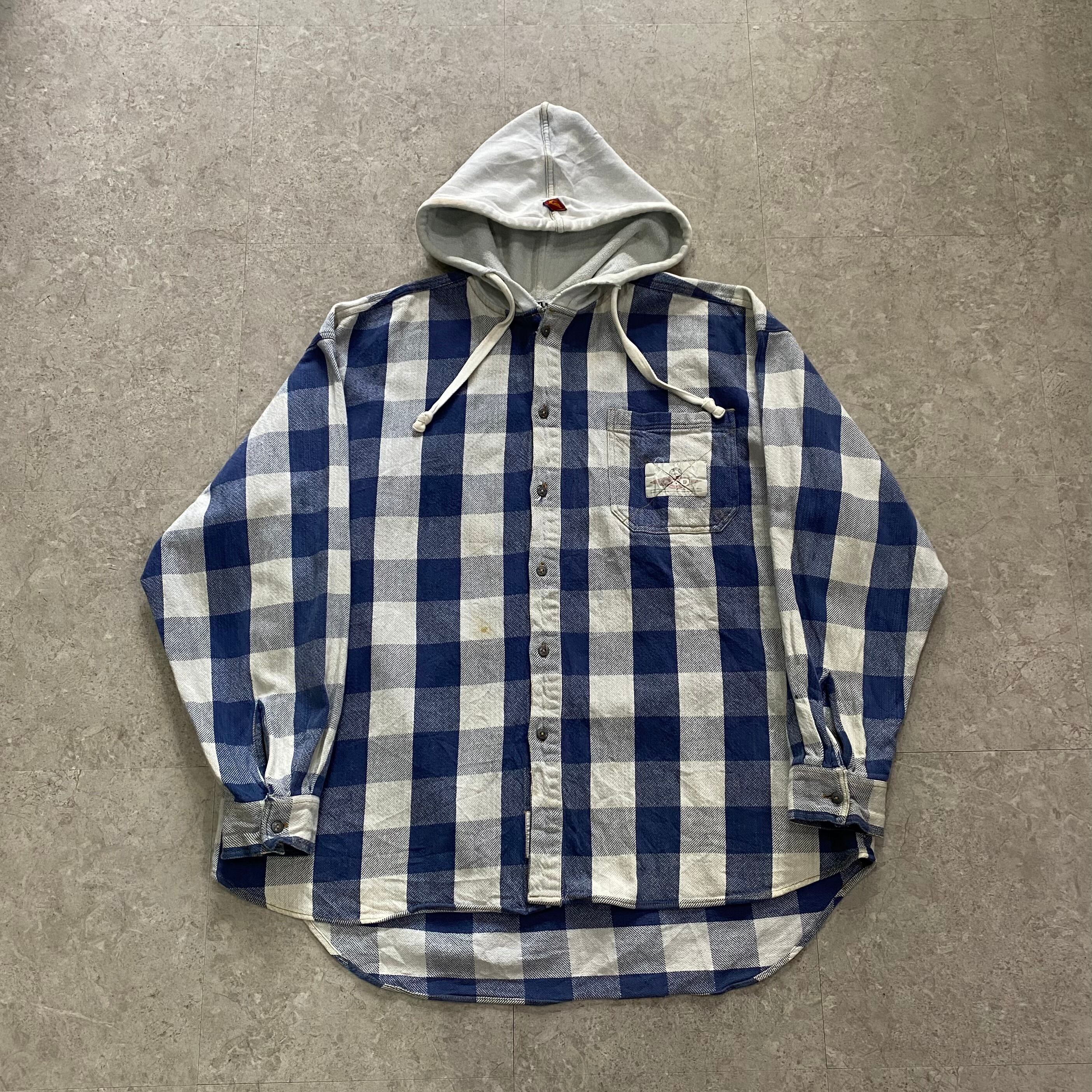 90s Quick Silver flannel shirt hoodie【仙台店】
