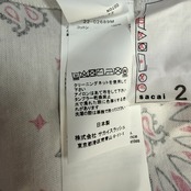 【sacai】サカイ 22SS Bandana Print Shirt