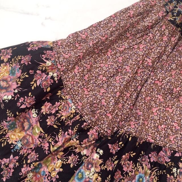 70s calico print dress