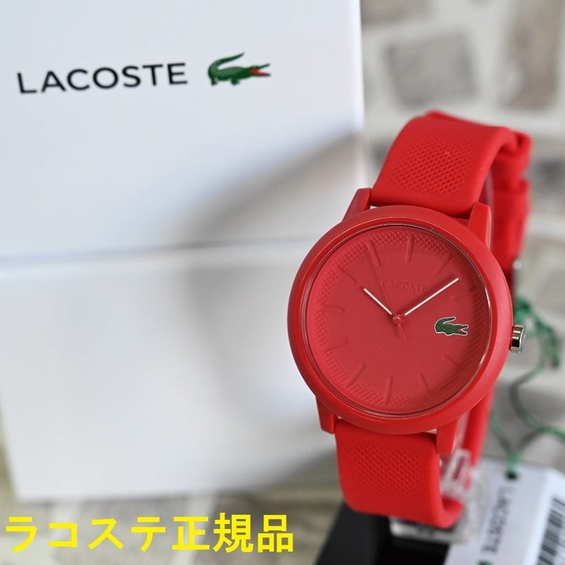 ラコステ★先着ポーチプレゼント★LACOSTE 正規品★2011173 LACOSTE.12.12 レッド 赤 防水 ブランド 男性 メンズ  レディース 腕時計★ラッピング無料 ギフト プレゼントに | 栗田時計店(1966年創業の正規時計販売店)