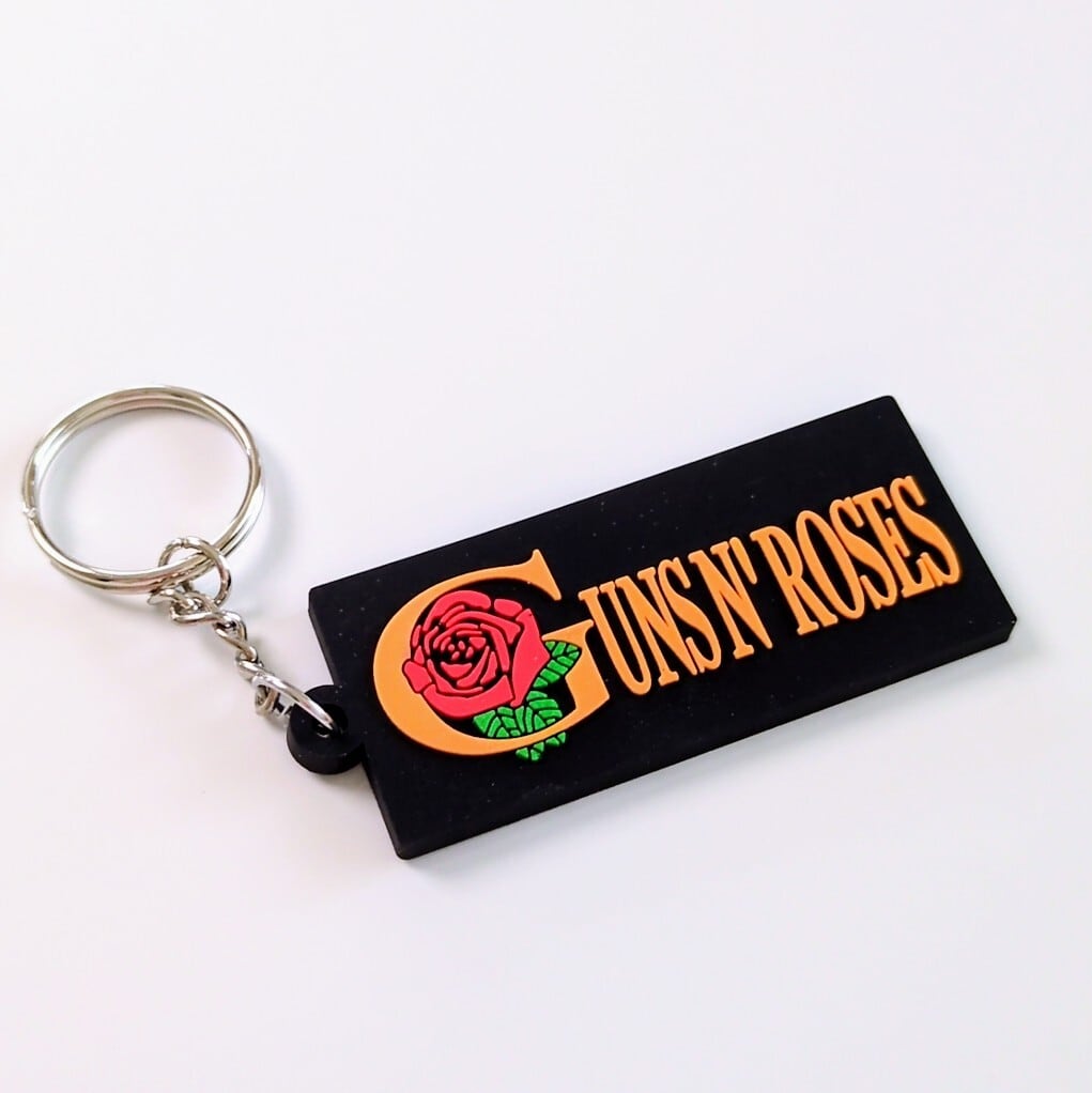 送料無料！ ★ラバーキーホルダー★〘5125〙【 Guns N' Roses / GN'R（ ガンズアンドローゼズ ）】〚アメリカン雑貨 アメトイ〛