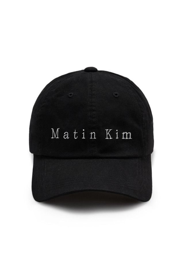 [Matin Kim] MATIN HERRINGBONE TYPO BALL CAP IN BLACK 正規品 韓国ブランド 韓国通販 韓国代行 韓国ファッション マーティンキム matinkim 日本 店舗