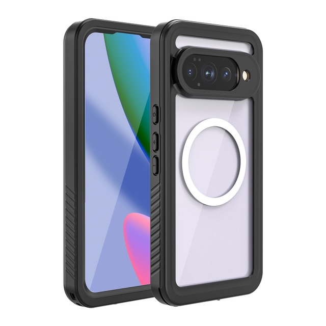 Google Pixel 11 Pro XL 用 ケース 完全防水 ワイヤレス充電対応 フルカバー クリア 透明 耐衝撃 アウトドア