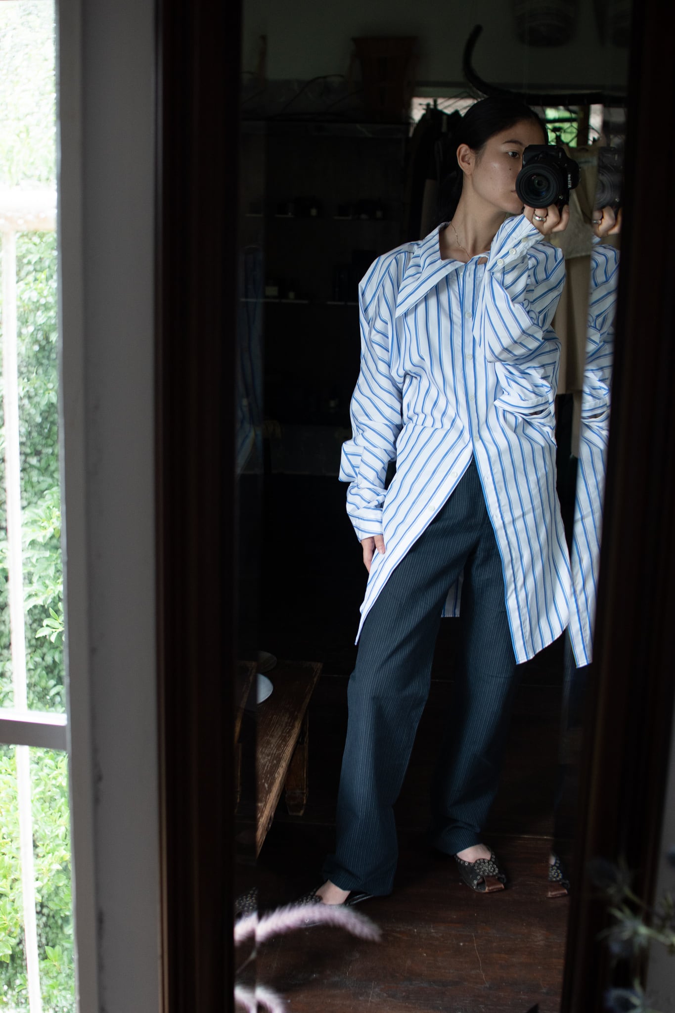 新品 AKIKOAOKI new dementional SHIRTS グリーン AKIKOAOKI new dementional SHIRTS 01