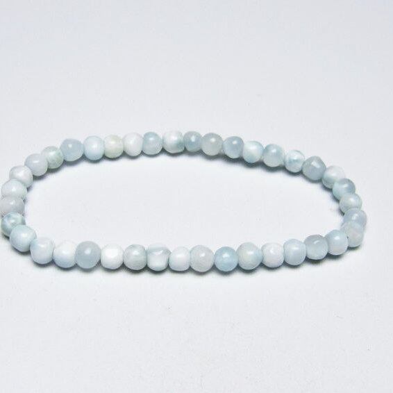 ラリマー ブレスレット 5mm メール便可 一点物 111-50884