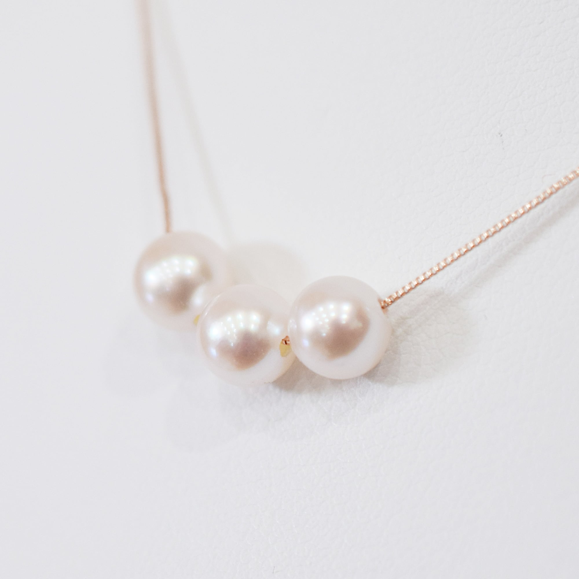 pearl659］6mm - 6.5mm 3粒 スルーネックレス ネックレス ベネチアン