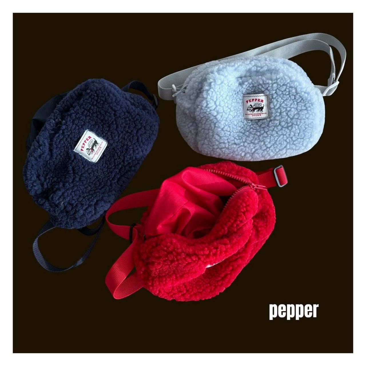 【取寄】PEPPER もこもこバッグ FREE｜冬服｜韓国子供服