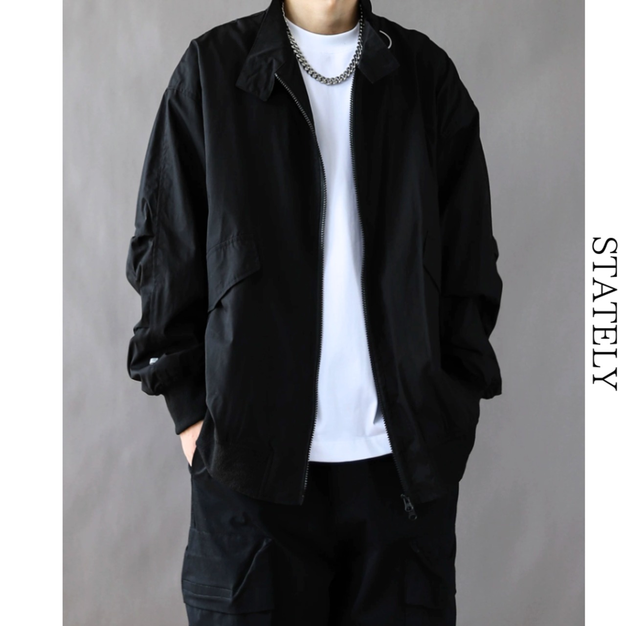Double Zip オーバーシルエットジャケット/2color_O44・画像5