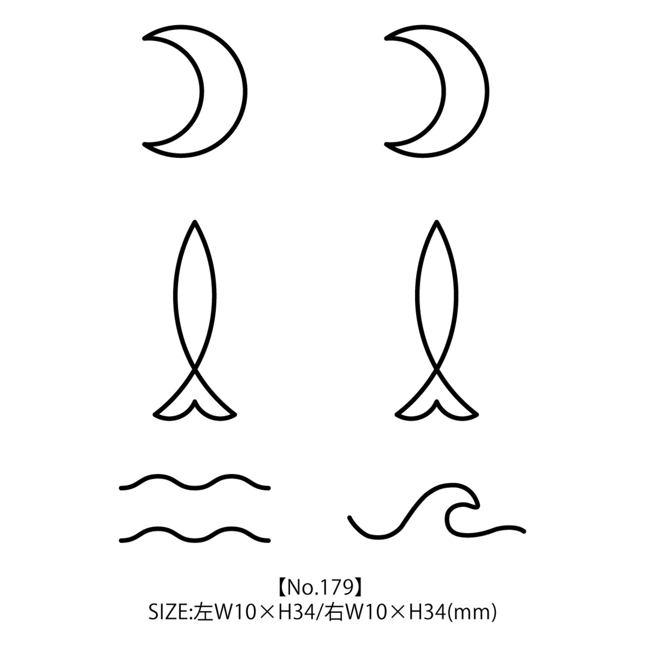 No.179_Fish&moon / 2週間肌を染める MAG!C TATTOO,マジックタトゥー,消えるタトゥー,ジャグアタトゥー