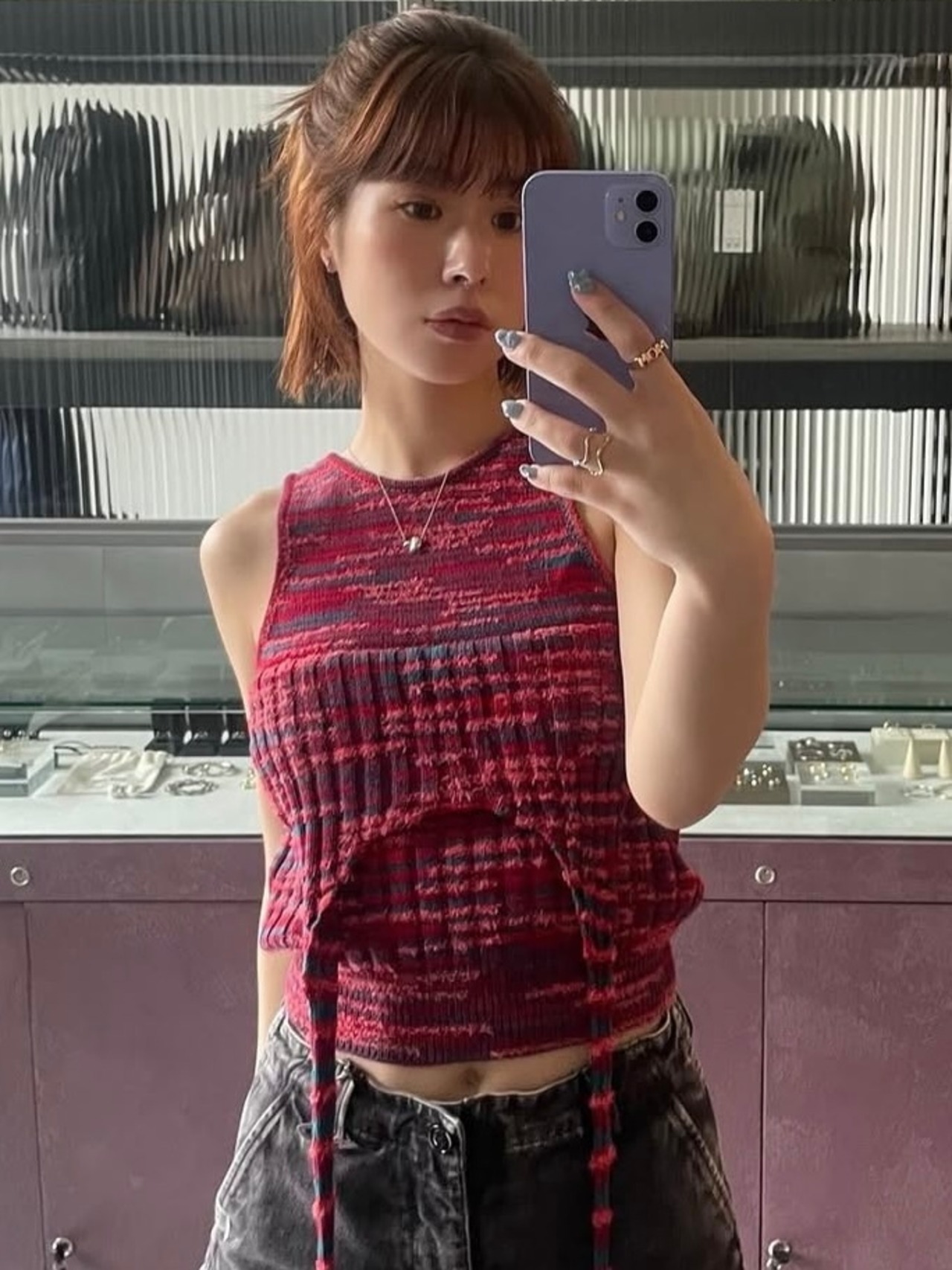 【25SS】ADSB Andersson Bell アンダーソンベル / LAYERD KNIT TANK TOP - 1