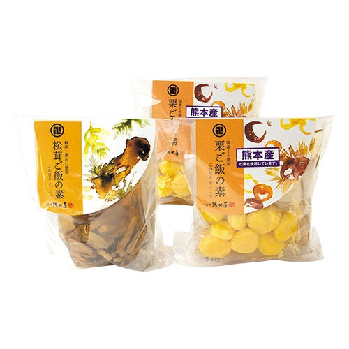 【10％OFF】栗ご飯の素2個入+松茸ご飯の素1個入　TKA42（松茸・栗）※ダンボールでお届けします。