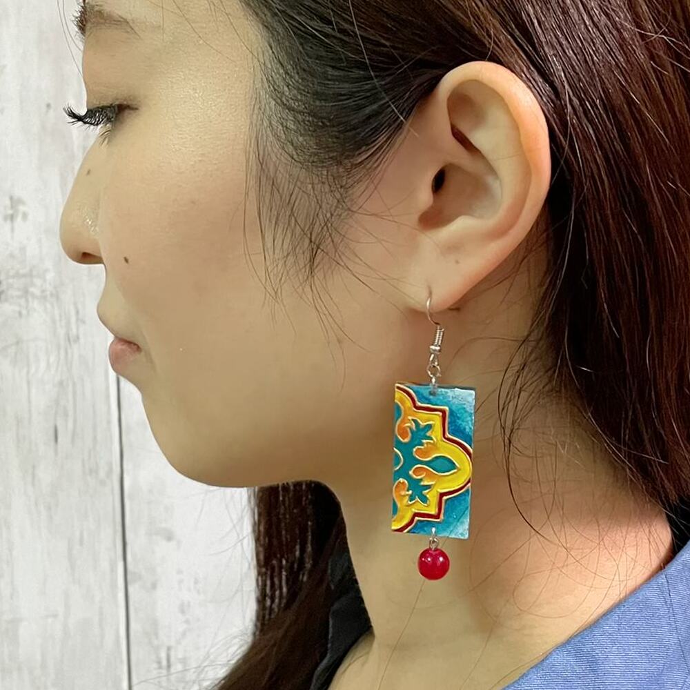 Stained Glass Earring 02 / ピアス | ペルシアンタグ｜イランのアート