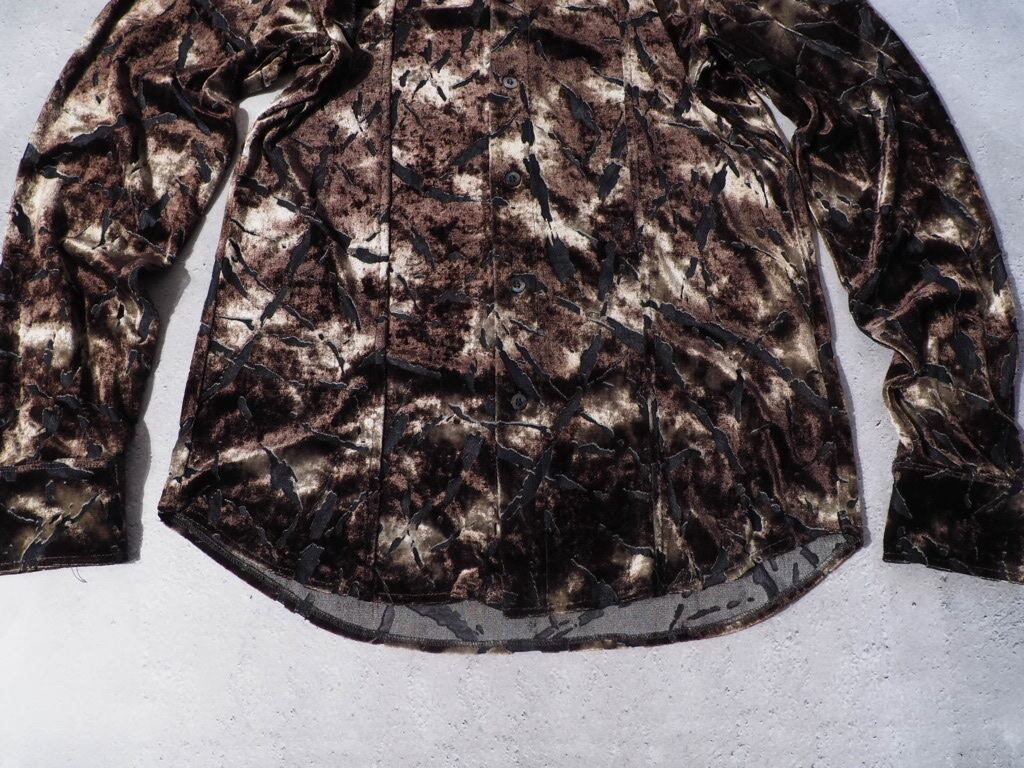 1990s Atelier sab see-through vintage velours shirt