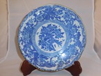 印判染付唐獅子牡丹皿 Blue&white porcelain plate(chinese lion)  