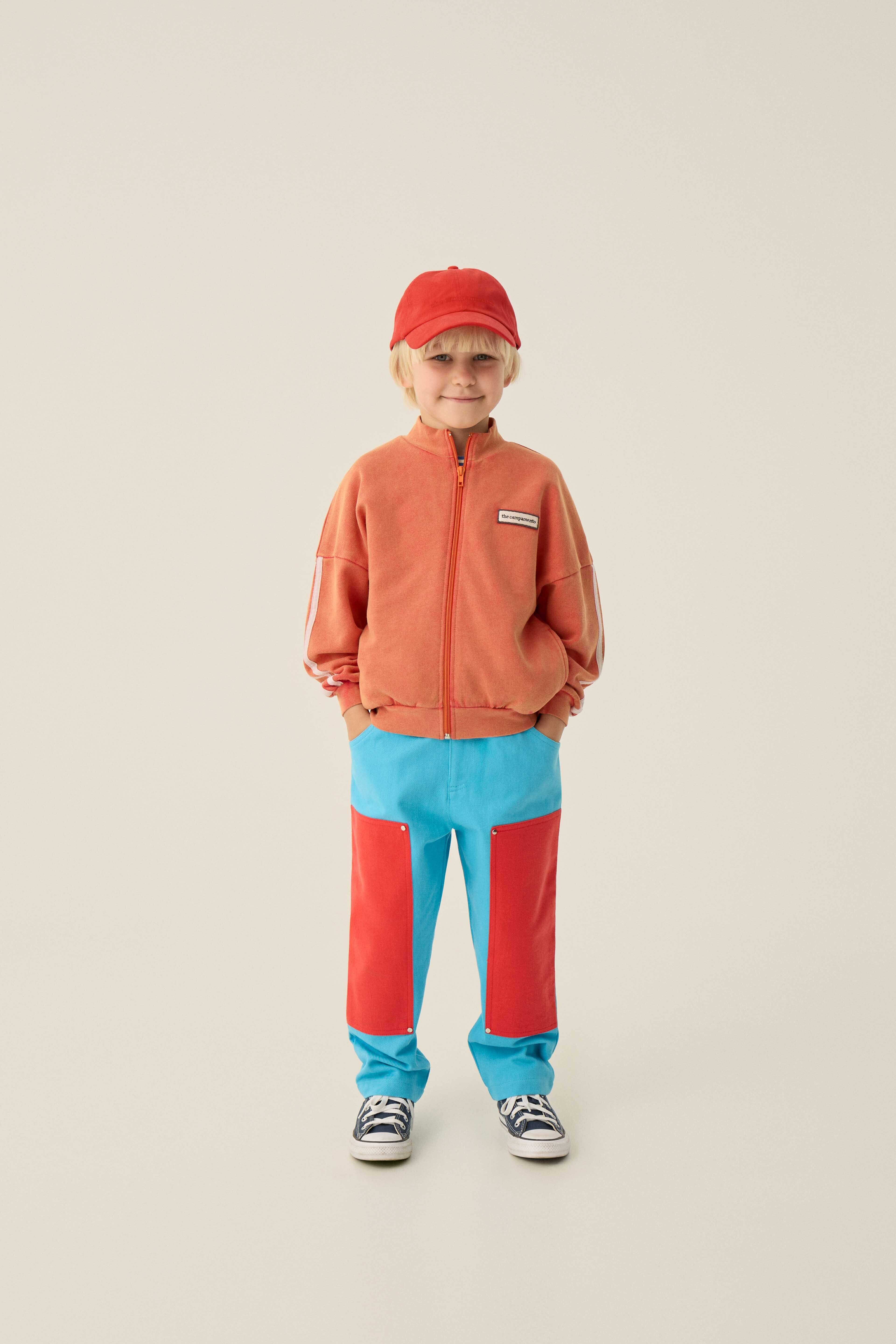 The campamento】Red Washed Zipped Sweatshirt（3y,5/6y） | MEGO.