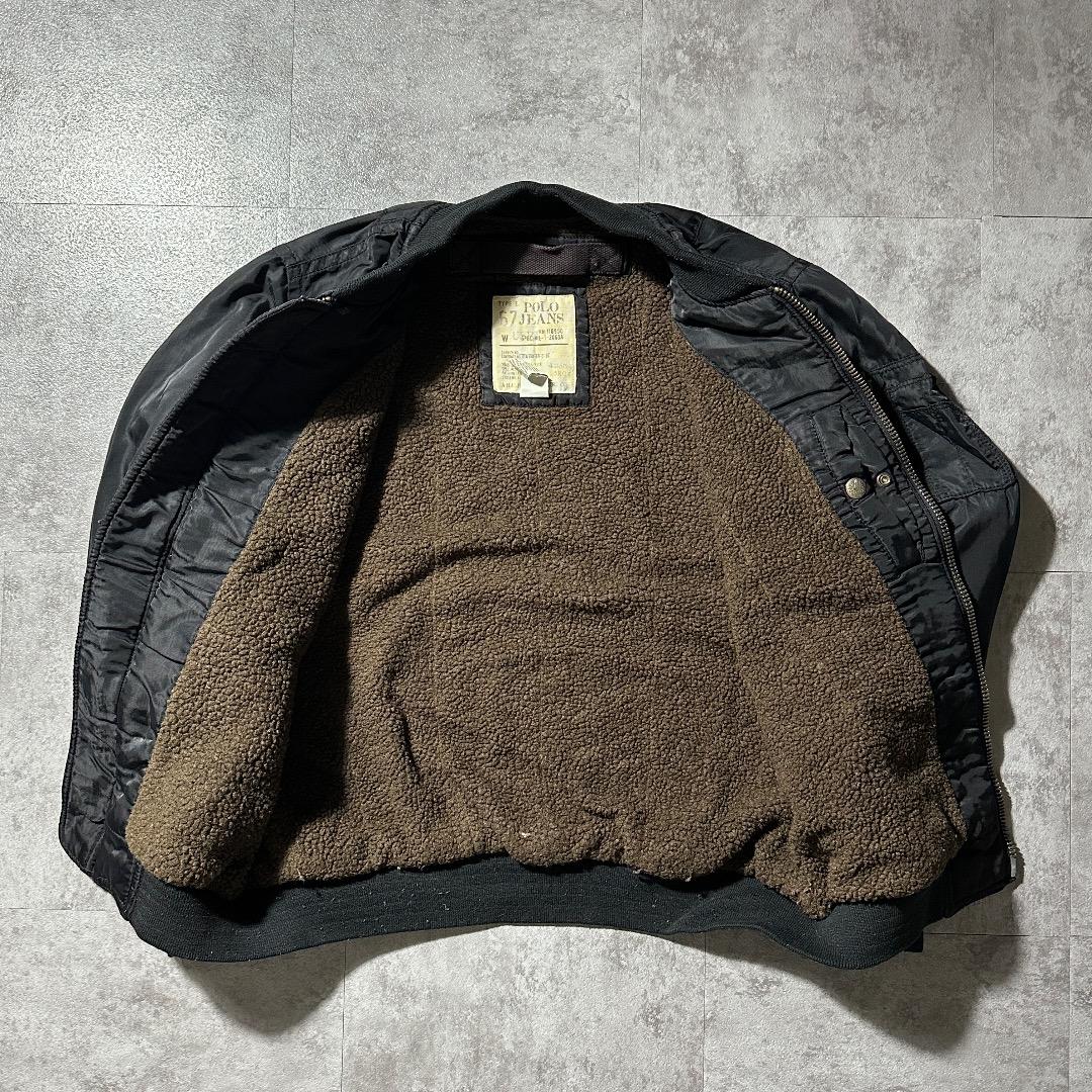 90s PoloJeans MA-1フライトジャケット Ralph Lauren / 身幅61 着丈