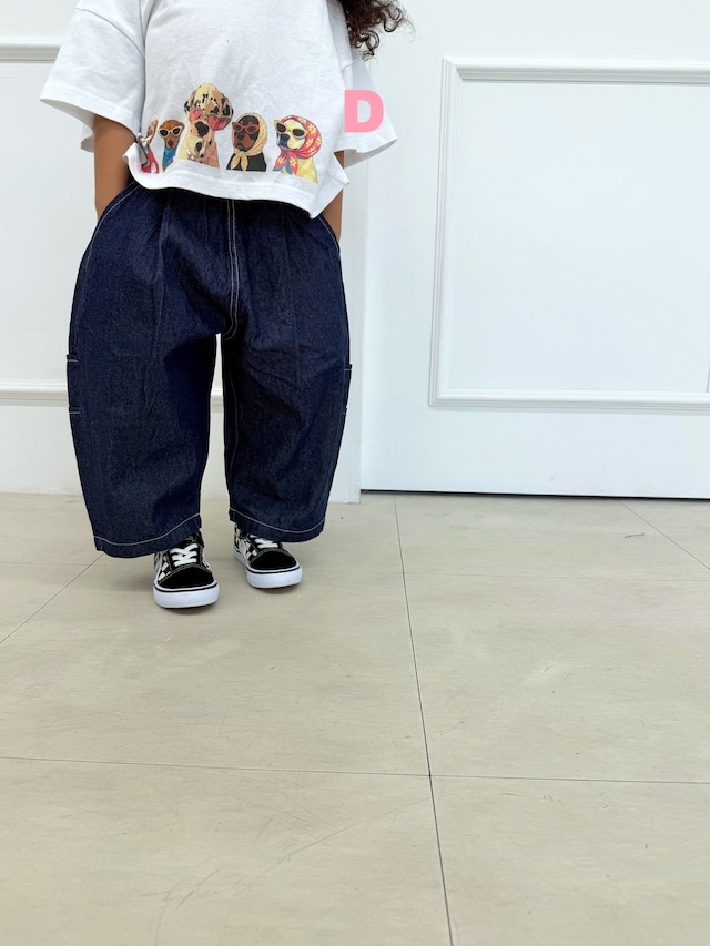 【取寄】dress monster|double pocket pants (indigo)|ダブルポケットパンツ(インディゴ)|S-JS(1-5号)|kids&jr|26 autumn