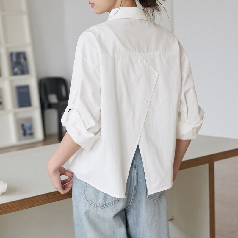 バックスリット デザインシャツ N00282