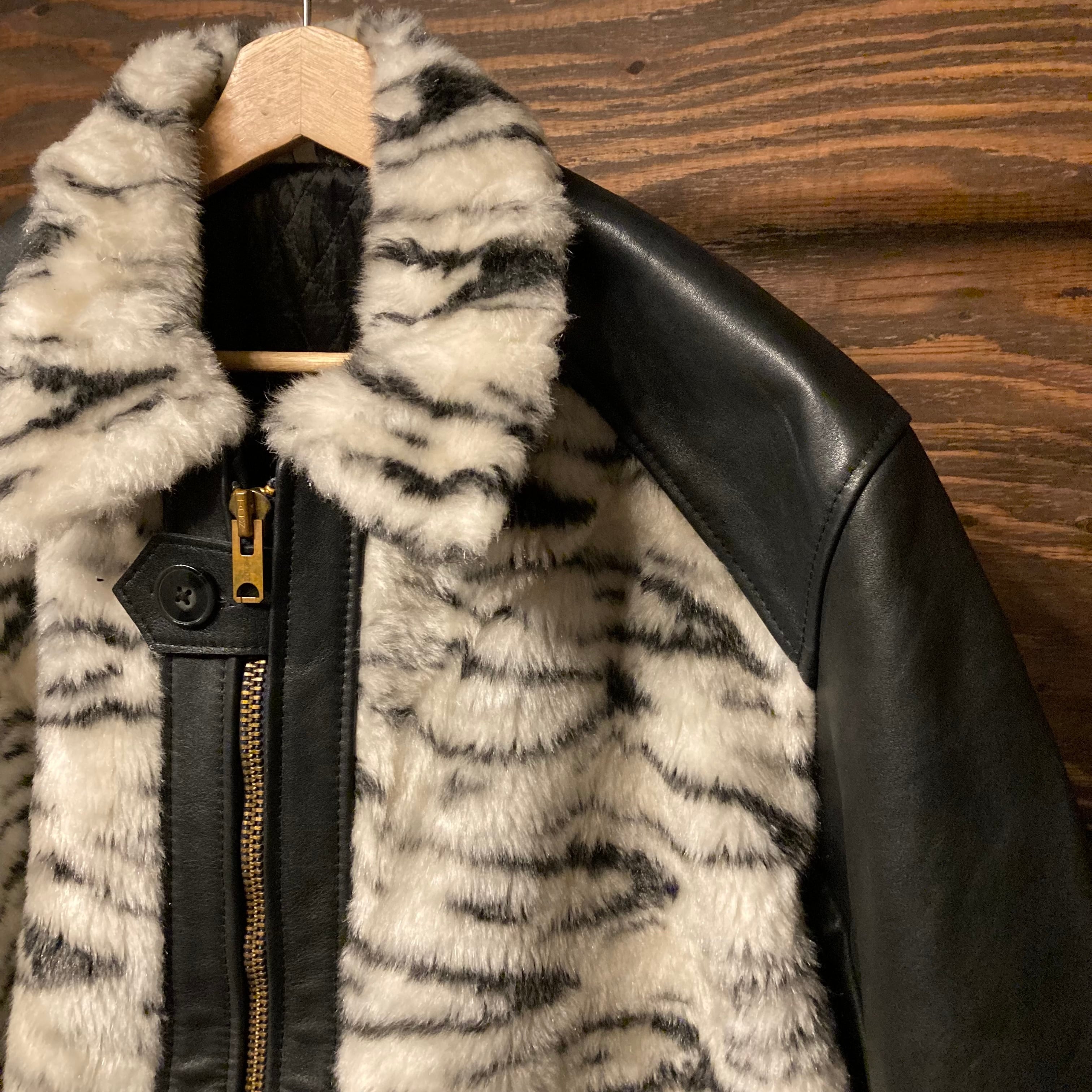 Vintage Leather Grizzly Jacket 再構築 熊ジャン オワジャン