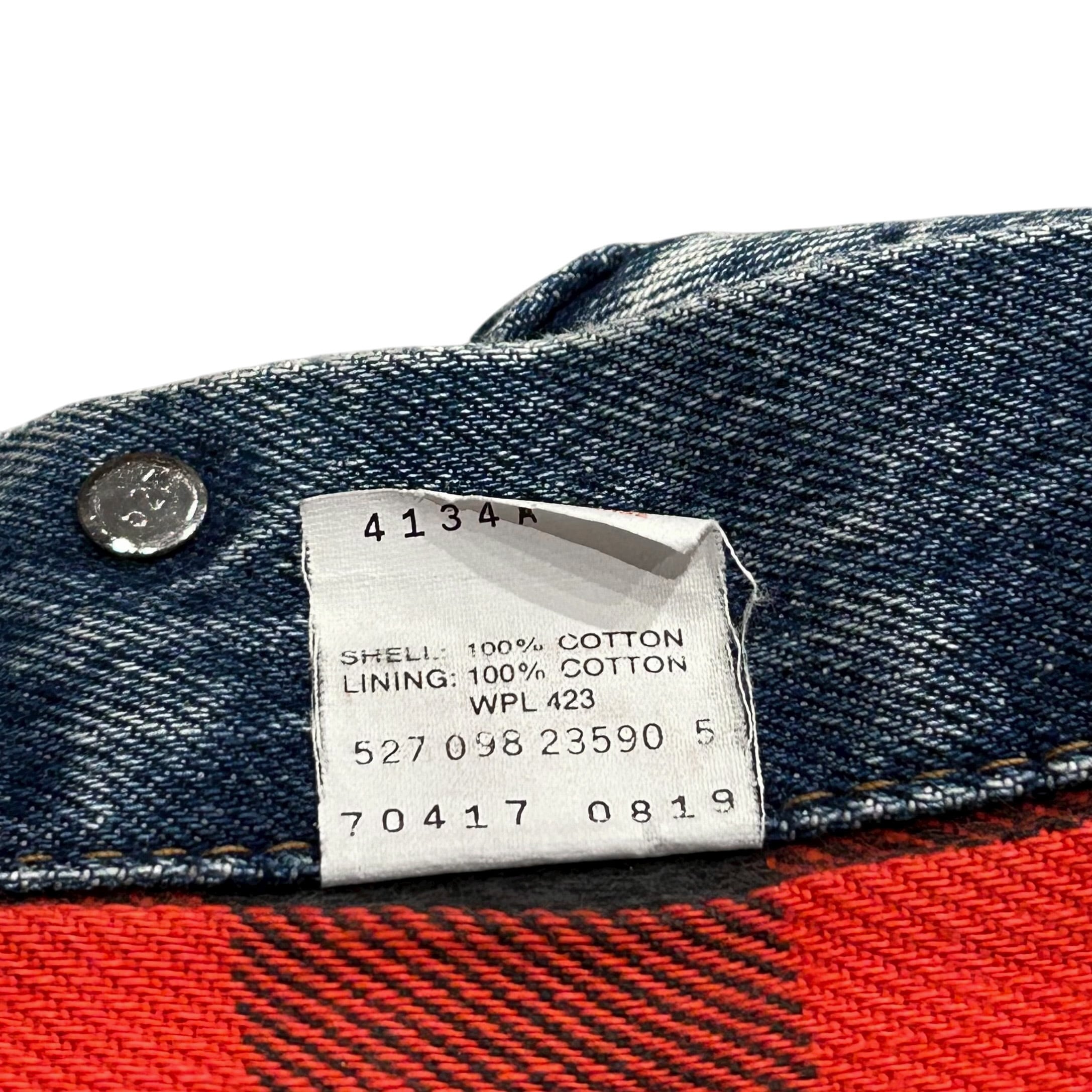 90's USA製 Levi's 70417-0819 Chemical Wash Flannel Lined Denim