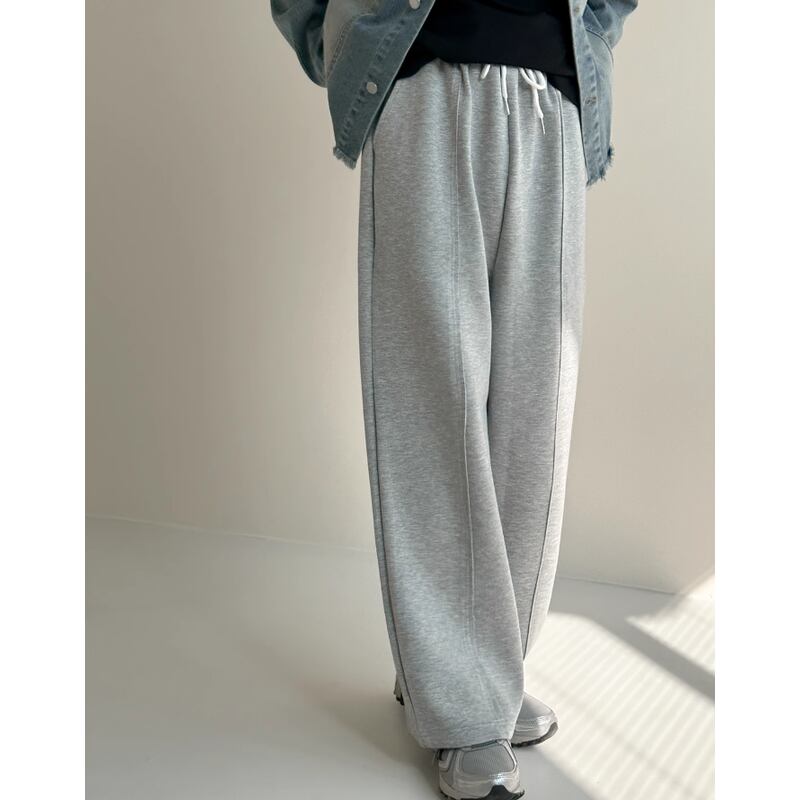 center press sweat wide leg pants mr0301