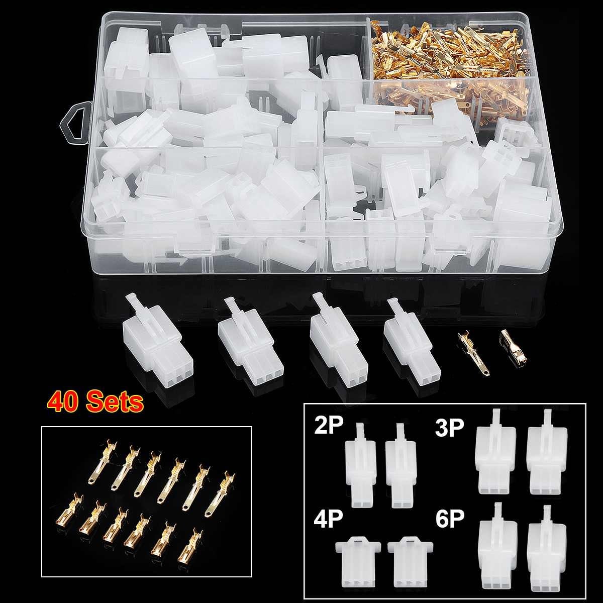 新作 380pcs40セット自動電気端子2.8mm2 3 4 69ピンケーブル