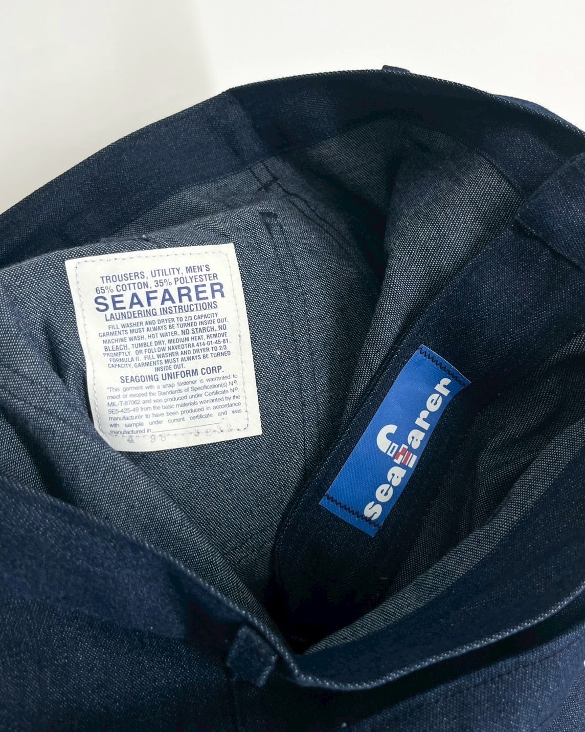 80s US NAVY Denim Sailor Pants | VOLAR
