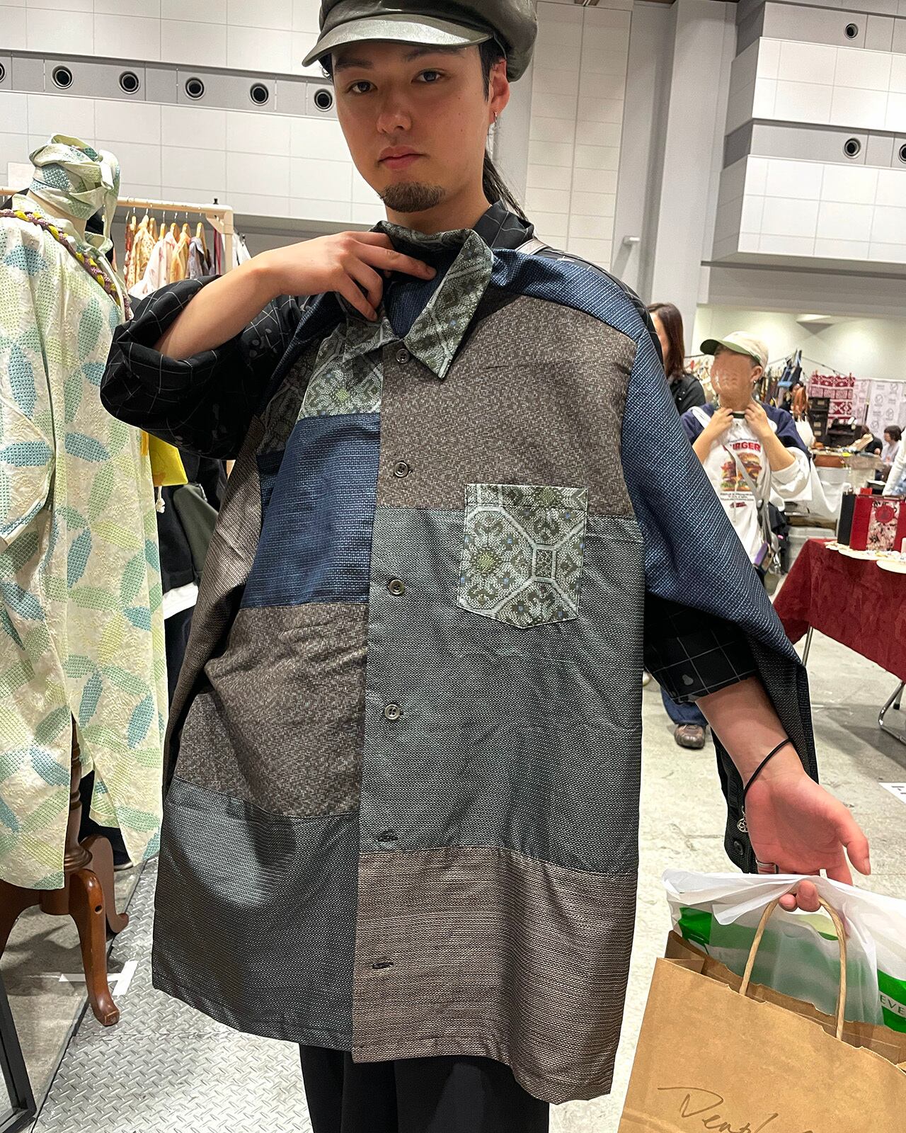 WAGARA mix Fabric - SHIRT / アロハシャツ キモノシャツ パッチワーク
