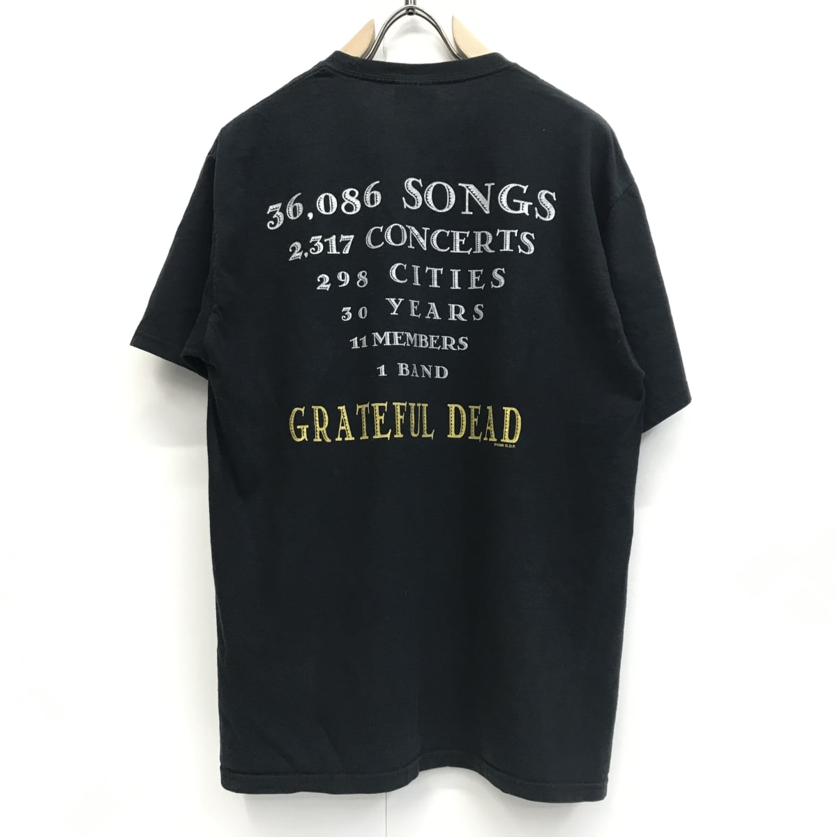 ヘインズ 90年代 GRATEFUL DEAD グレイトフルデッド 両面プリントＴシャツ ブラック L 半袖