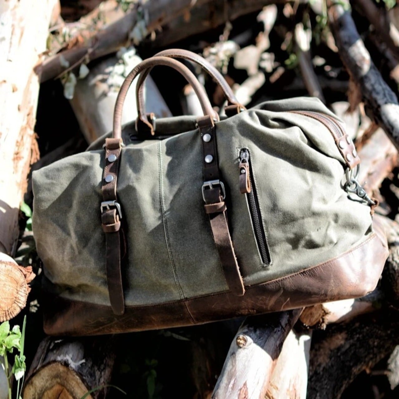 Retro Canvas Leather Travel Boston Bag / レトロ キャンバス レザー Retro Canvas Leather Travel Boston Bag / レトロ キャンバス レザー