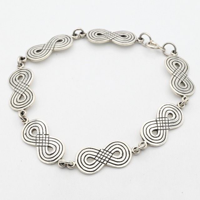 Fancy Eternity Panel Design Link Bracelet / Denmark