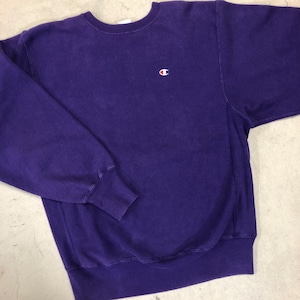 1990'S CHAMPION REVERSE WEAVE PURPLE SOLID SWEAT SWEAT SHIRT
