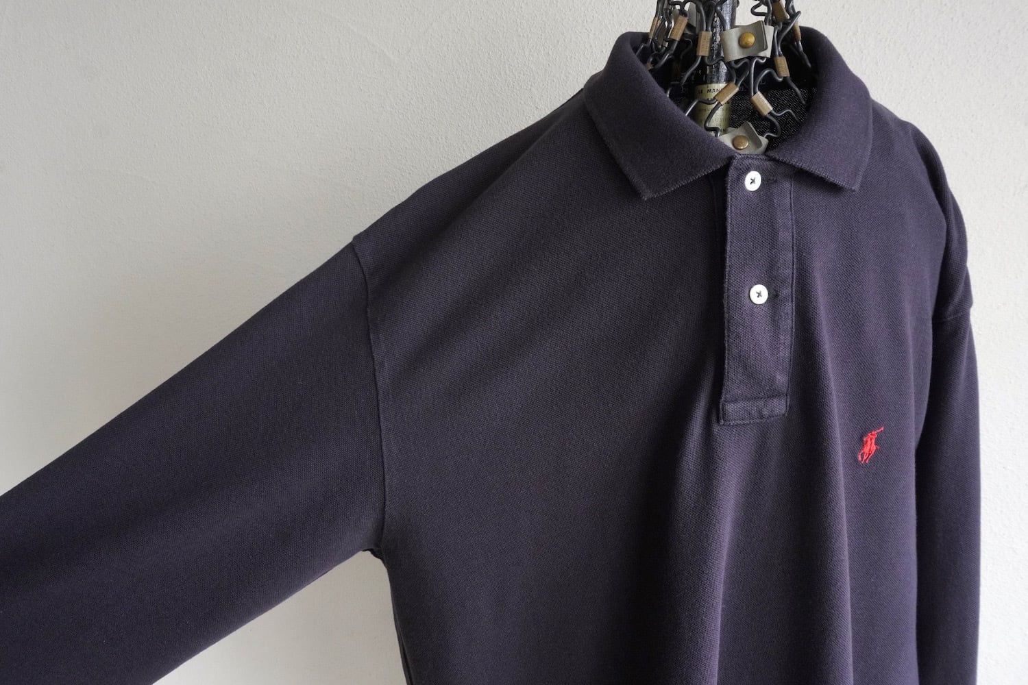 1990's〜2000's [Polo by Ralph Lauren] L/S ポロシャツ ブラック 表記