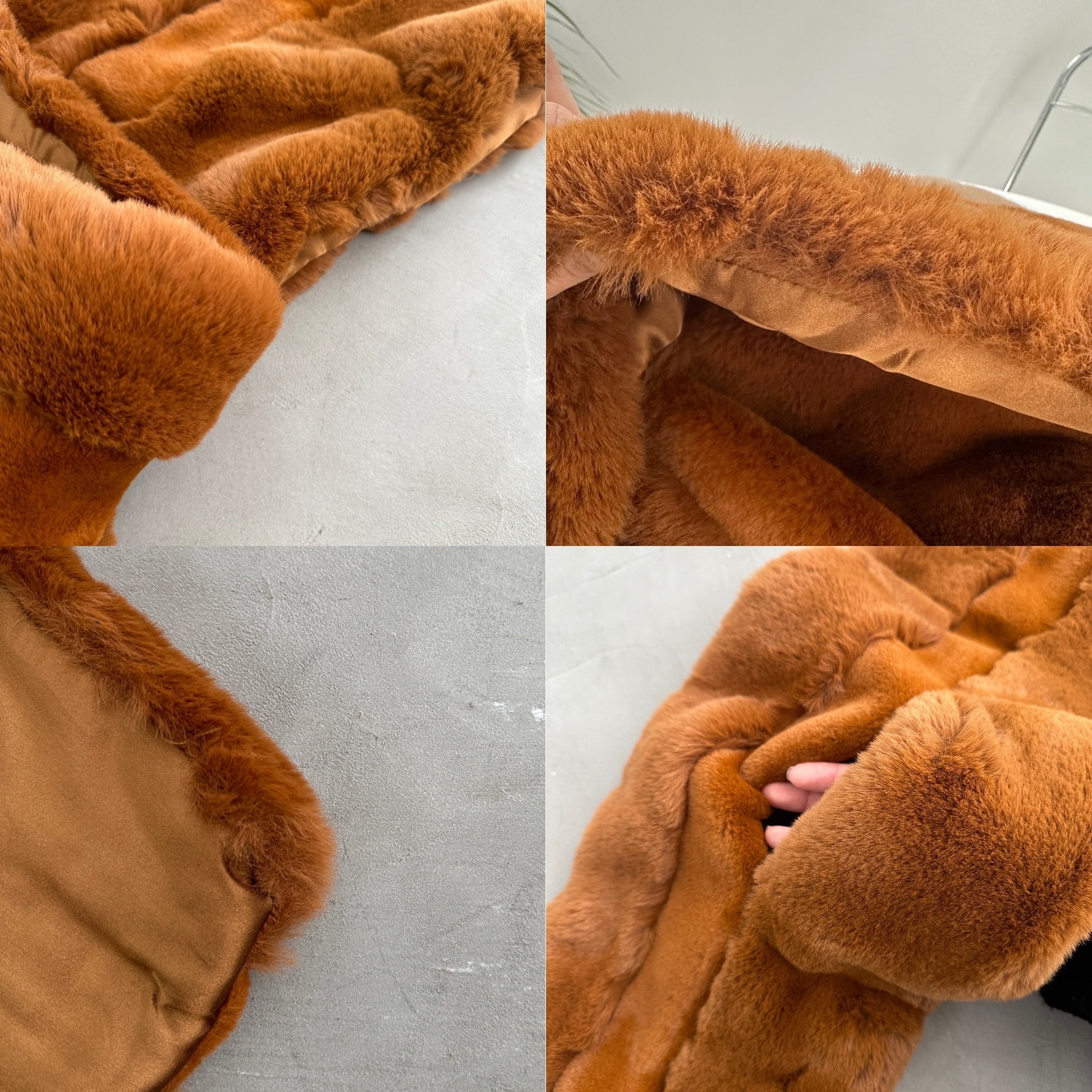 eco fur cape/brown | CFT.