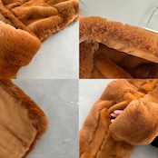 eco fur cape/brown