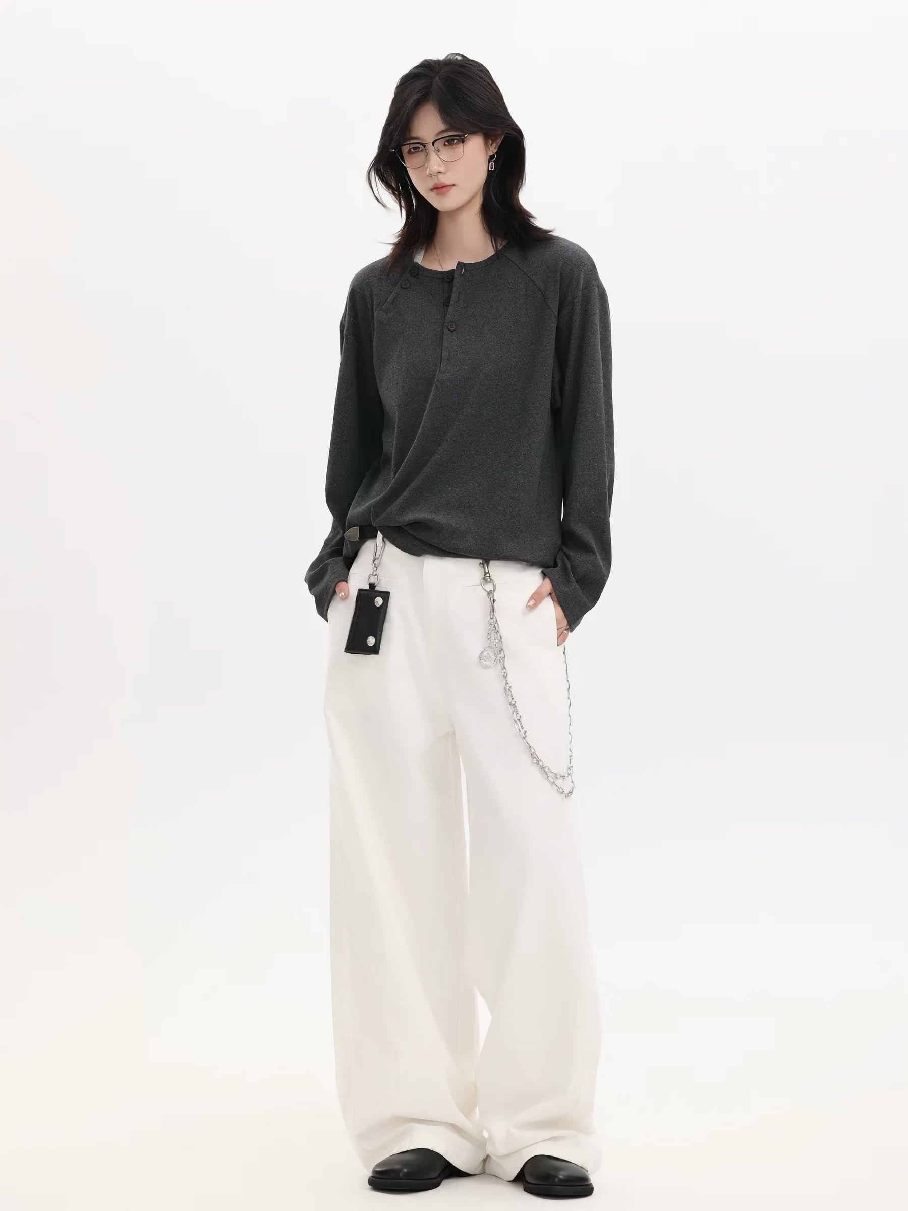 ワイドシルエットホワイトデニムパンツ / Wide Silhouette White Denim Pants