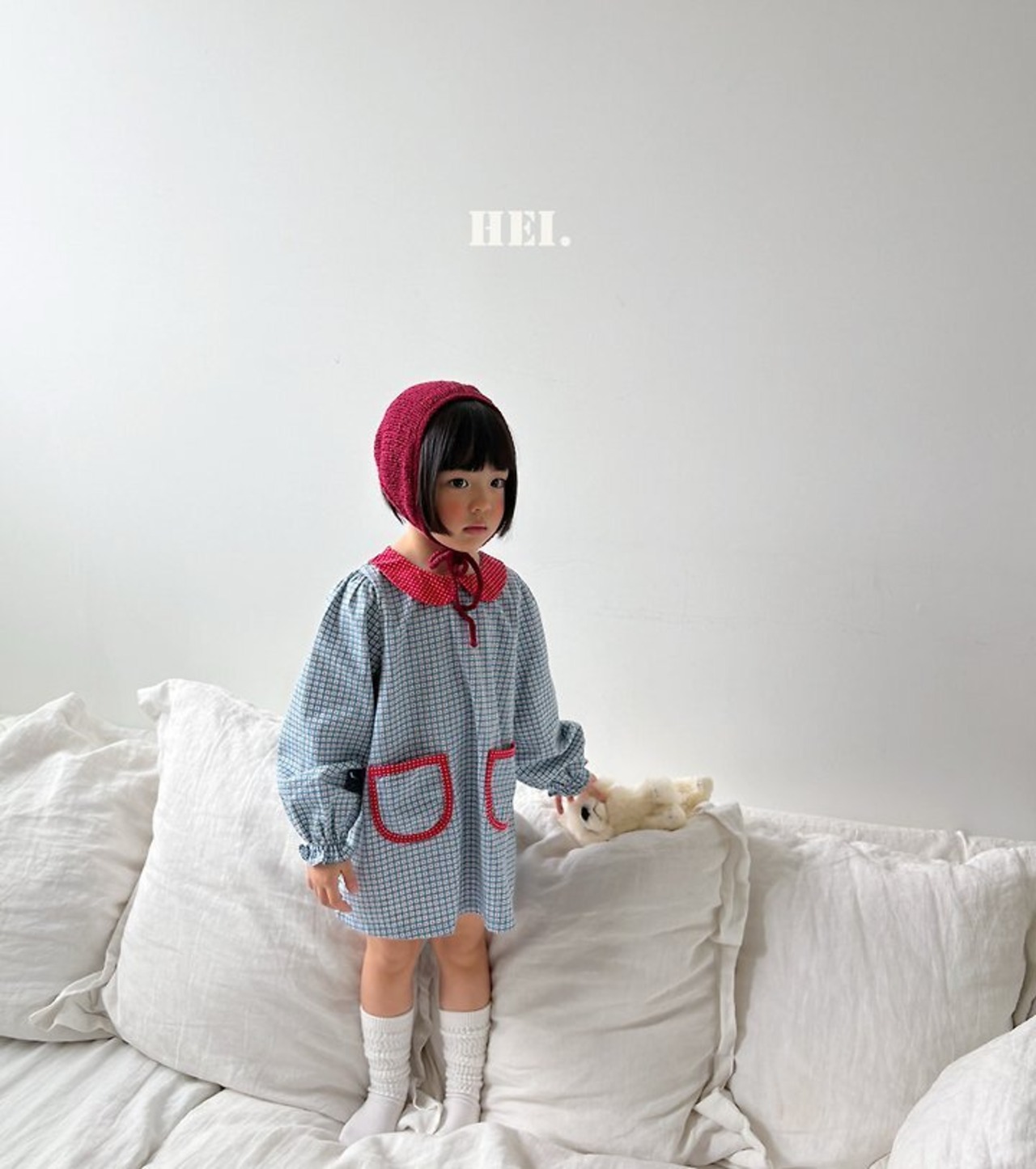 韓国子供服 / 26Autumn / 〖取寄〗Hei / マアチルダワンピース / キッズ服 / カラフル服 / 秋服 *XS~XL*
