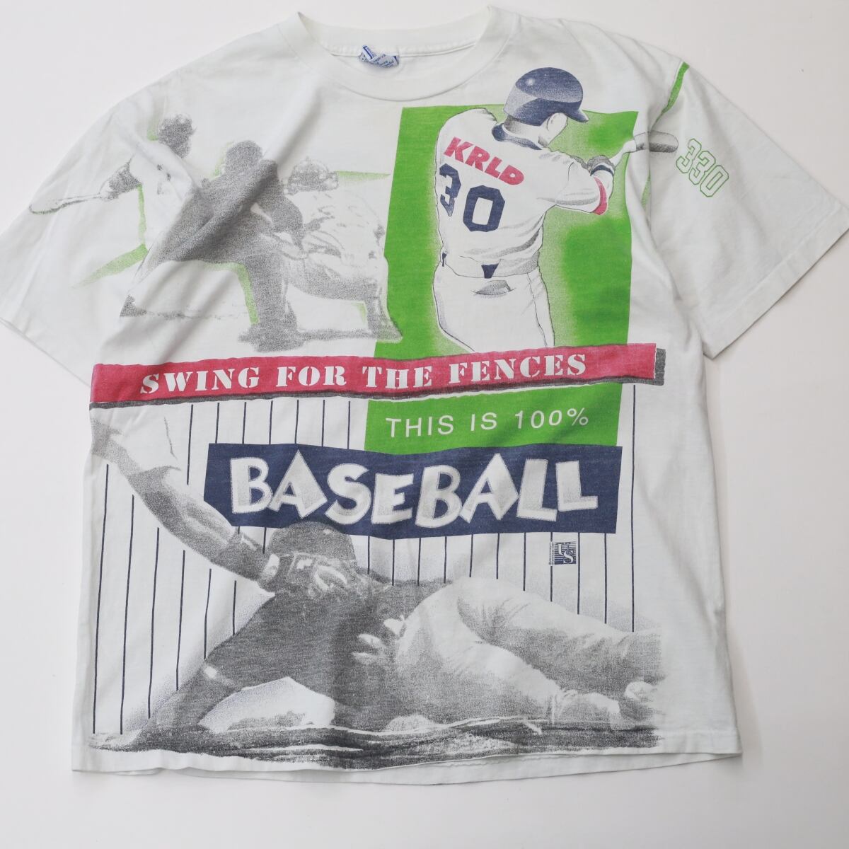 オールスポーツ USA製 90年代 総柄 Tシャツ ベースボール XL