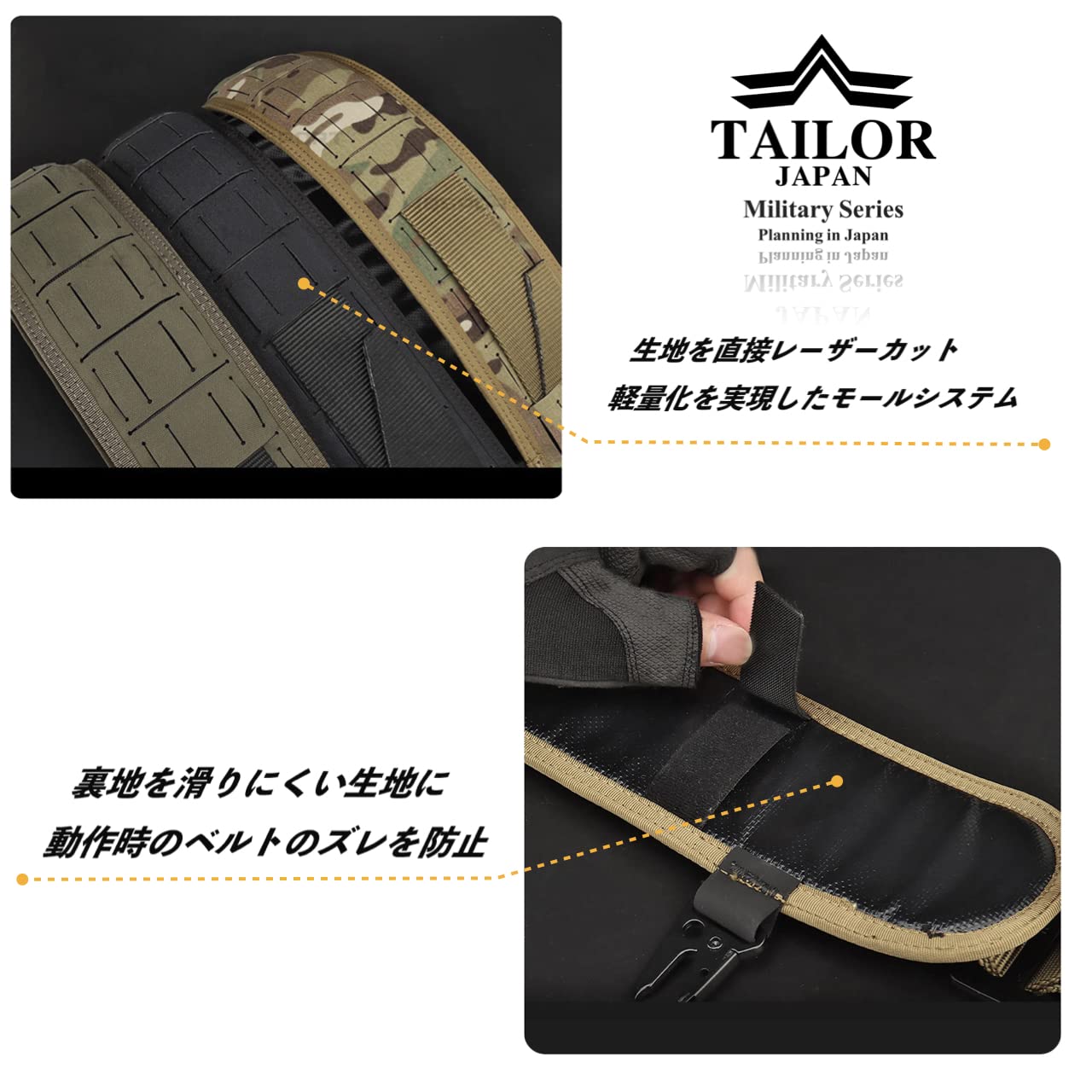 サバゲーベルト タクティカルベルト モールベルト モールシステム