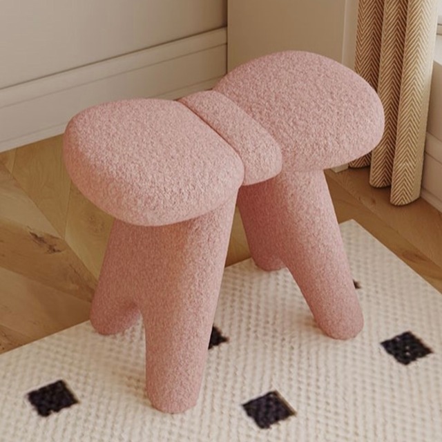 ribbon stool A 3colors / リボン スツール チェア ドレッサー 椅子 韓国インテリア 家具