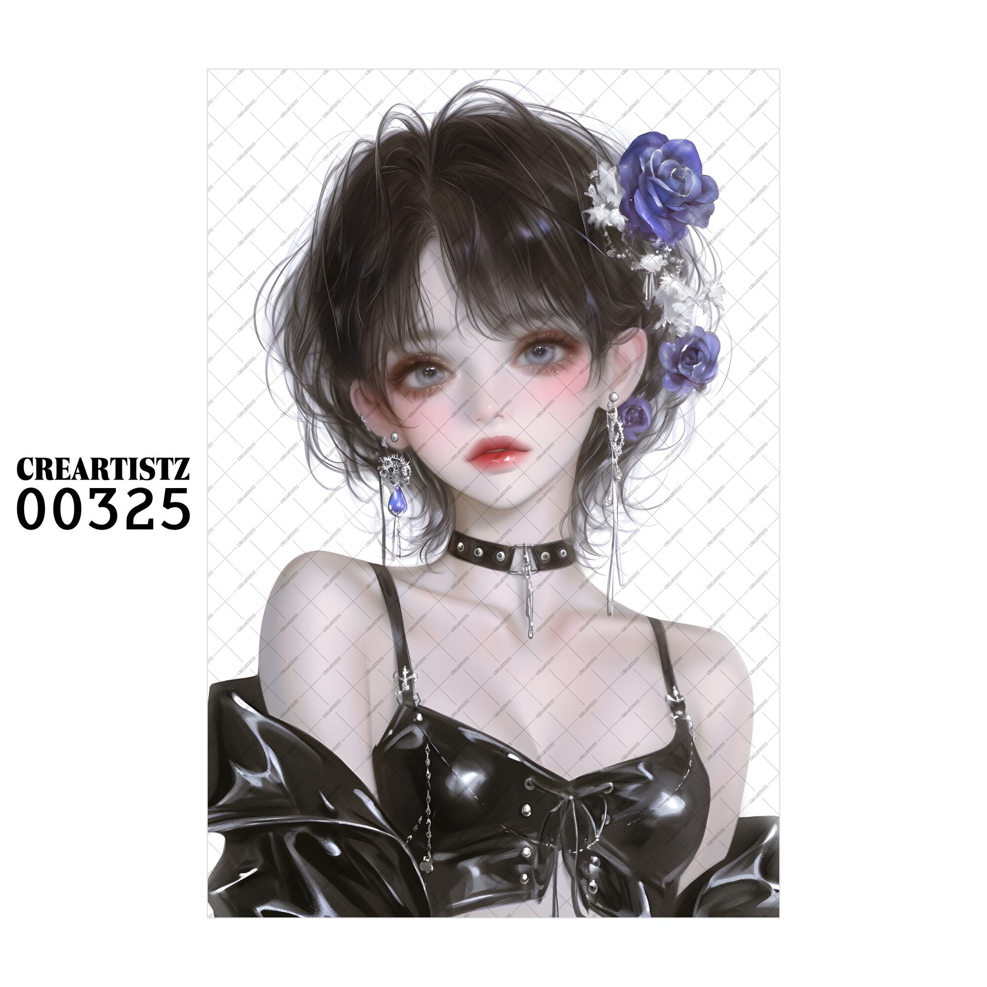 00325 ガール キュート オリジナル ペーパー/ステッカー 4枚セット CREARTISTZ