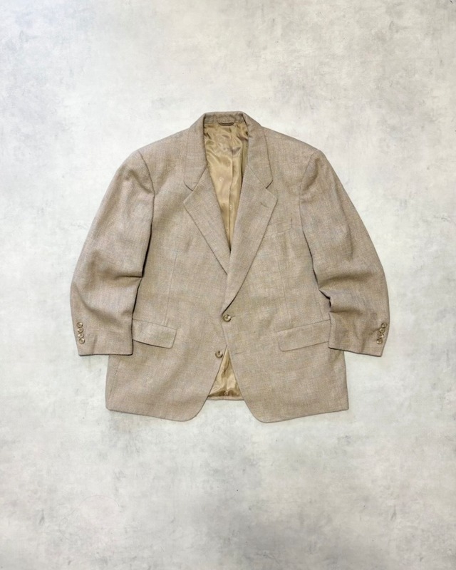 【VINTAGE】1987 “Christian Dior” Grand Luxe Collection Windowpane Tailored Jacket